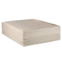 Alwyn Home DS USA Comfort Pedic Firm (Eurotop) PillowTop King Mattress & Low 5 Height Box Spring with Mattress Protector