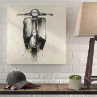 Made in Canada - Williston Forge 'Small Moped' Oil Painting Print on Wrapped Canvas