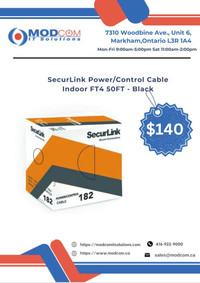 SecurLink Power/Control Cable Indoor FT4 50FT - Black FOR SALE!!!