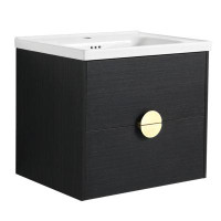 Everly Quinn Wall-Mounted Bathroom Vanity With Sink And Soft Closing Drawer