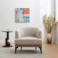 wendeway Modern Two-Tone Barrel Fabric Chair