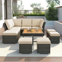 Latitude Run® Patio Furniture Set, 10 Piece Outdoor Conversation Set