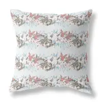 Red Barrel Studio Lily Garden Stripes Broadcloth Indoor Outdoor Blown And Closed Pillow By Amrita Sen