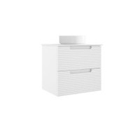 Lucena Bath 24" Moncler 2 Drawer Wall Mounted & Floating Single Bathroom Vanity With Vessel Sink