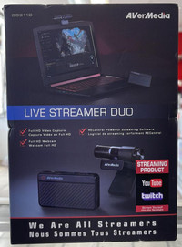AVerMedia Live Streamer DUO - Streamer and YouTuber Starter Pack (BO311D) - OPEN BOX @MAAS_WIRELESS