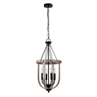 August Grove Adhvaith 4 - Light Urn LED Pendant with Accents