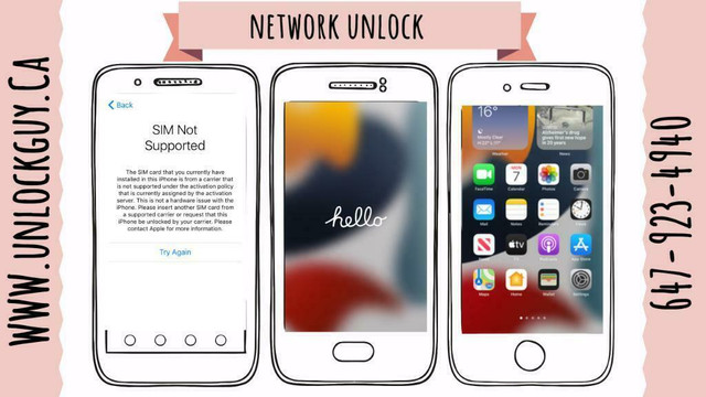 UNLOCK ANY SPRINT | T-MOBILE | AT&T | SOFTBANK & MORE UNLOCK SUPPORTED ALL MODELS INCLUDING IPHONE X SERIES ETC in Cell Phone Services in Mississauga / Peel Region