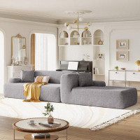 Latitude Run® U_Style Modern Large L-Shape Modular Sectional Sofa For Living Room,Bedroom 2 Piece DIY Combination