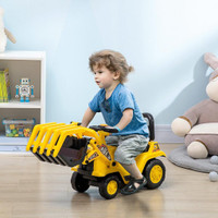 RIDE ON EXCAVATOR TOY NO POWER DIGGER WITH REALISTIC SOUND GRABBER STORAGE