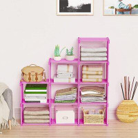 Rebrilliant 9-Cube Storage Organizer, DIY Adjustable Bookcase, Bookshelf With 9 Book Shelves, Home Furniture Storage