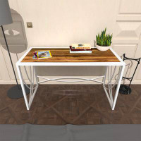 MUDODECOR Modern Office & Home Desk, Writing and Computer Desk with Curvy Metal Legs