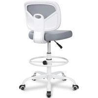 Hokku Designs Mariyaah Office Drafting Chair Armless, Tall Office Desk Chair Adjustable Height And Footring