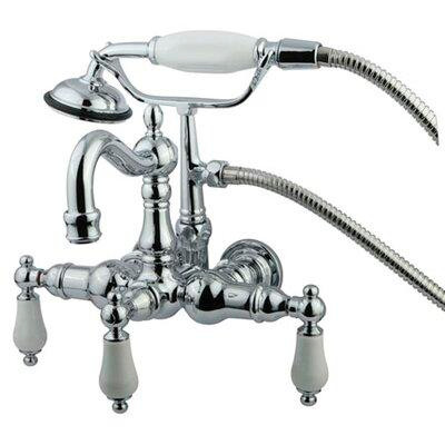 Elements of Design Hot Springs Triple Handle Wall Mounted Clawfoot Tub Faucet with Handshower in Hot Tubs & Pools