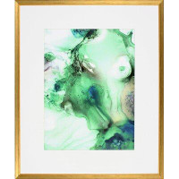 Shadow Catchers Mint Bubbles 4 - Framed Painting