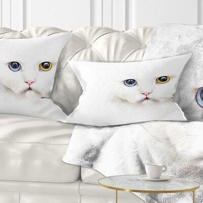 Made in Canada - East Urban Home Animal Portrait of Cute Kitten Lumbar Pillow in Bedding