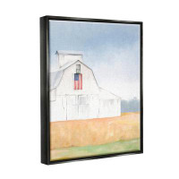 Stupell Industries American Flag White Country Barn Rural Scenery Canvas Wall Art By Amy Hall