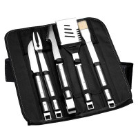 BergHOFF BergHOFF Essentials Cubo 6Pc 18/10 Stainless Steel BBQ Grilling Tool Set with Folding Bag