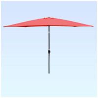 Arlmont & Co. Modern 6 X 9Ft Patio Umbrella Outdoor Waterproof Umbrella With Crank