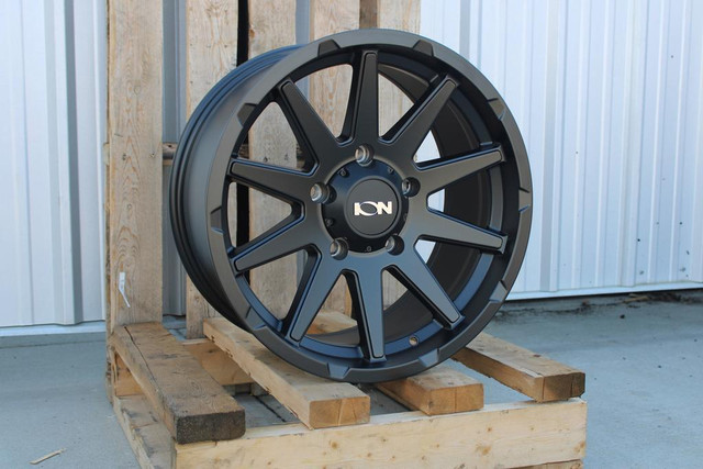 18x9 Ion 143 Matte Black Wheels 6x135 / 5x150 / 8x170 / 8x180 / 6x139.7 in Tires & Rims in Alberta