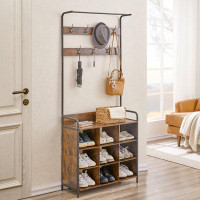 17 Stories Contemporary 3-in-1 Hall Tree with Shoe Rack