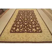 Isabelline Anatolia Ziegler 9’11” X 13’7” Brown Wool Traditional Hand-Knotted Oriental Rug