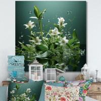 Ebern Designs Green Herbs And Water Scenery - Plants Canvas Wall Art