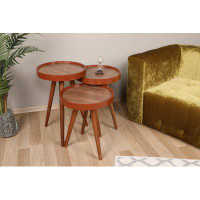 East Urban Home Tray Top 3 Legs Nesting Tables