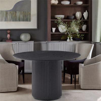 Latitude Run® Black Round Dining Table
