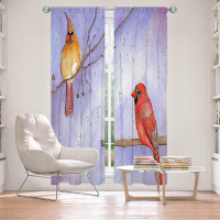 East Urban Home Lined Window Curtains 2-panel Set for Window Size by Marley Ungaro - Cordial Cardinals