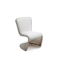 Domus Ventures Patio Dining Side Chair with Cushion