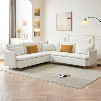 Latitude Run® Teddy Fabric Sofa, Modern Corner Sectional Sofa