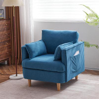 Latitude Run® 29.5 "W Modern Fabric Decorative Chair Armchair Upholstered Reading Chair Single Sofa Casual Club Chair Wi