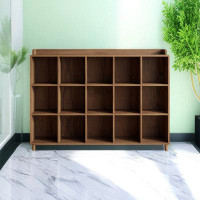 LORENZO 47.63" H x 68.89" Solid Wood Standard Bookcase