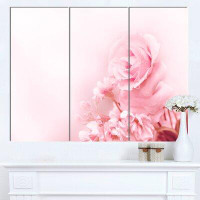Design Art 'Beautiful Rose In Magic Light' 3 Piece Photographic Print on Wrapped Canvas Set
