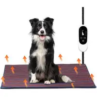 Tucker Murphy Pet™ Electric Heated Dog Bed for Large Breeds, Temperature, Timer Control, Anti-Bite Cord, MET Certified