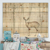 Made in Canada - East Urban Home A Woodland Walk into the Forest I - Modern Farmhouse Print on Natural Pine Wood