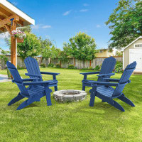 Rosecliff Heights Leenhouts Plastic Weather-Resistant Folding Adirondack Chair