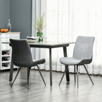 Dining Chair 21.7" x 24.4" x 35" Gray