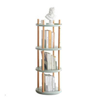 Latitude Run® 4 Tiers 360° Rotating Bookshelf Multifunctional Storage Rack