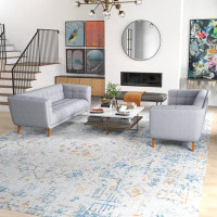 Corrigan Studio Jaremiah 2 Piece Linen Upholstered Sofa Living Room Set