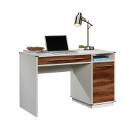 Sauder Vista Key Single Ped Desk Pearl Wh/miste
