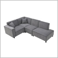 Latitude Run® Modern Minimalist Style Sectional Sofa with 2 Free pillows