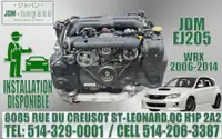 Moteur EJ205 Turbo Subaru Impreza WRX 2006 2007 2008 2009 2010 2011 2012 2013 2014 compatible Engine