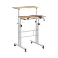 Accentuations by Manhattan Comfort Vintage Adjustable Standing Desk With USB Outlet Portable & Ergonomic