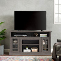 Winston Porter Classic TV Media Stand: TVs Up to 65", Open and Closed Storage Space