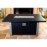 Latitude Run® 24'' H x 52'' W Propane Outdoor Fire Pit Table with Lid