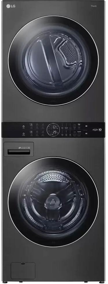 LG WKEX200HBA 27 Steam Clean Front Load Wash Tower 11.9 cu. ft. Capacity Black Stainless Steel color in Washers & Dryers in Oakville / Halton Region - Image 2