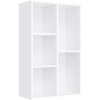 Ebern Designs Ebern Designs Bookcase, Bookshelf With 5 Compartments, Freestanding Shelves And Cube Organizer, Display Sh