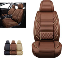 OASIS AUTO Car Seat Covers Premium Waterproof Faux Leather Cushion Universal Accessories Fit SUV Truck Sedan