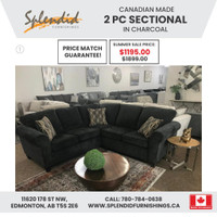 Summer Sale!! Custom Canadian Made Sectional Starts at $1195